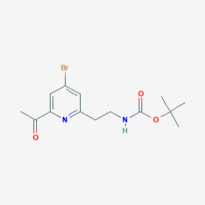 molecular formula C14H19BrN2O3 B15524763 Tert-butyl 2-(6-acetyl-4-bromopyridin-2-YL)ethylcarbamate 