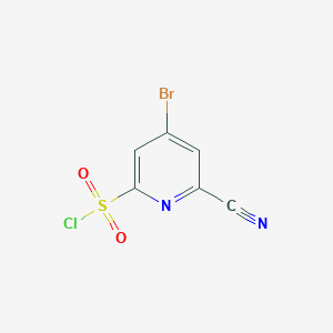 molecular formula C6H2BrClN2O2S B15524777 4-Bromo-6-cyanopyridine-2-sulfonyl chloride 