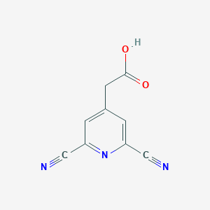 molecular formula C9H5N3O2 B15524833 (2,6-Dicyanopyridin-4-YL)acetic acid 