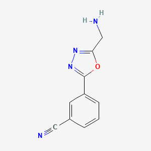 3-[5-(Aminomethyl)-1,3,4-oxadiazol-2-YL]benzonitrile