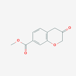 molecular formula C11H10O4 B15524845 Methyl 3-oxochromane-7-carboxylate 