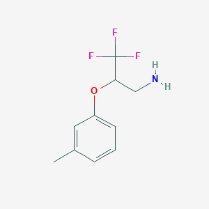 molecular formula C10H12F3NO B15524896 3,3,3-Trifluoro-2-M-tolyloxy-propylamine 