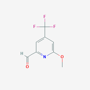 molecular formula C8H6F3NO2 B15524961 6-Methoxy-4-(trifluoromethyl)picolinaldehyde 