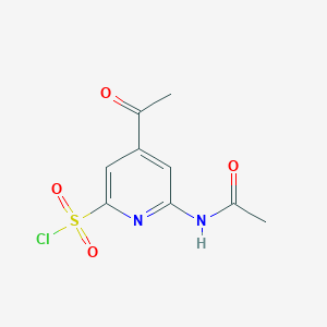 4-Acetyl-6-(acetylamino)pyridine-2-sulfonyl chloride