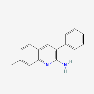 molecular formula C16H14N2 B15524983 2-Amino-7-methyl-3-phenylquinoline 