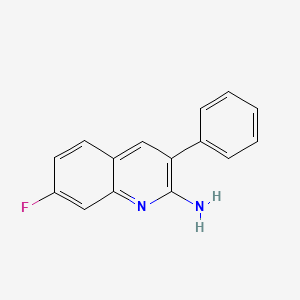 molecular formula C15H11FN2 B15524985 2-Amino-7-fluoro-3-phenylquinoline 