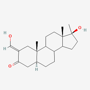 molecular formula C21H32O3 B15524989 (2E,5alpha,8xi,9xi,14xi,17beta)-17-hydroxy-2-(hydroxymethylidene)-17-methylandrostan-3-one 