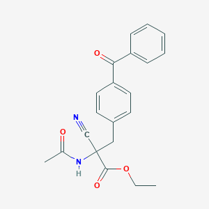 molecular formula C21H20N2O4 B015525 2-乙酰氨基-3-(4-苯甲酰苯基)-2-氰基丙酸乙酯 CAS No. 104504-38-3