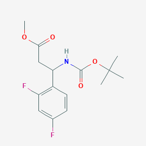 molecular formula C15H19F2NO4 B15525015 Methyl 3-((tert-butoxycarbonyl)amino)-3-(2,4-difluorophenyl)propanoate 