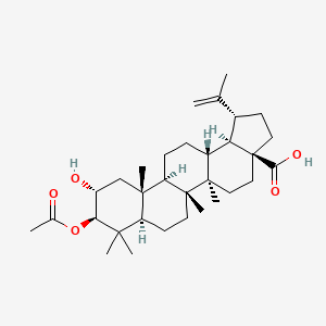 molecular formula C32H50O5 B15525098 2alpha-Hydroxy-3beta-acetyloxy-betulic acid 