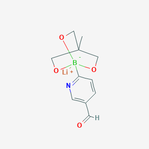 molecular formula C11H13BLiNO4 B15525102 Lithium 1-(5-formylpyridin-2-yl)-4-methyl-2,6,7-trioxa-1-borabicyclo[2.2.2]octan-1-uide 