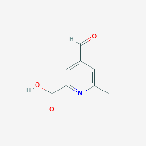 molecular formula C8H7NO3 B15525126 4-Formyl-6-methylpyridine-2-carboxylic acid 