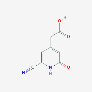 molecular formula C8H6N2O3 B15525150 (2-Cyano-6-hydroxypyridin-4-YL)acetic acid 