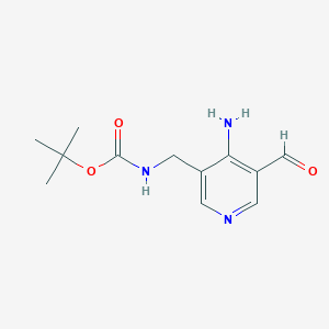 Tert-butyl (4-amino-5-formylpyridin-3-YL)methylcarbamate