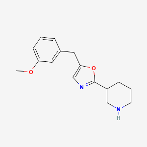 3-{5-[(3-Methoxyphenyl)methyl]-1,3-oxazol-2-yl}piperidine