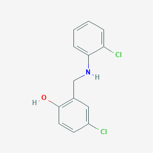 molecular formula C13H11Cl2NO B15525203 4-Chloro-2-{[(2-chlorophenyl)amino]methyl}phenol 