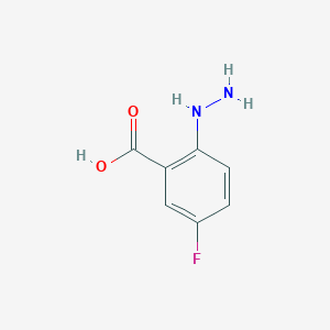 molecular formula C7H7FN2O2 B15525220 5-Fluoro-2-hydrazineylbenzoic acid 