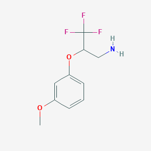 molecular formula C10H12F3NO2 B15525236 3,3,3-Trifluoro-2-(3-methoxy-phenoxy)-propylamine 