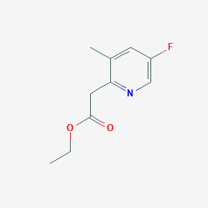 molecular formula C10H12FNO2 B15525244 Ethyl 5-fluoro-3-methylpyridine-2-acetate 