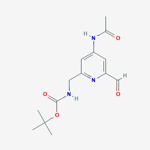 Tert-butyl [4-(acetylamino)-6-formylpyridin-2-YL]methylcarbamate