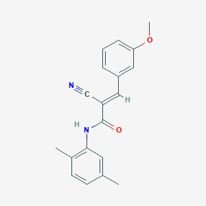 molecular formula C19H18N2O2 B15525306 (2E)-2-cyano-N-(2,5-dimethylphenyl)-3-(3-methoxyphenyl)acrylamide 