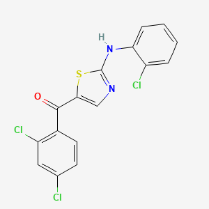 molecular formula C16H9Cl3N2OS B15525348 (2-(2-Chloroanilino)-1,3-thiazol-5-yl)(2,4-dichlorophenyl)methanone 