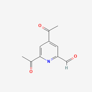 molecular formula C10H9NO3 B15525357 4,6-Diacetylpyridine-2-carbaldehyde 