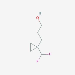 molecular formula C7H12F2O B15525423 3-[1-(Difluoromethyl)cyclopropyl]propan-1-ol 