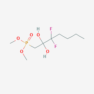 molecular formula C9H19F2O5P B15525428 1-Dimethoxyphosphoryl-3,3-difluoro-heptane-2,2-diol 