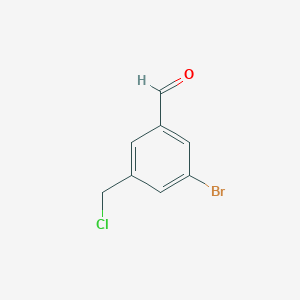 molecular formula C8H6BrClO B15525473 3-Bromo-5-(chloromethyl)benzaldehyde 