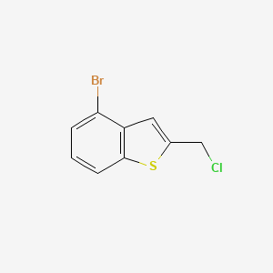 molecular formula C9H6BrClS B15525482 4-Bromo-2-(chloromethyl)benzo[b]thiophene 