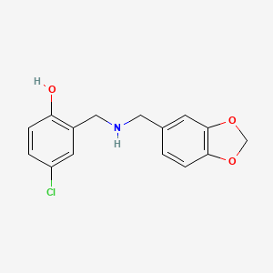 2-{[(1,3-Benzodioxol-5-ylmethyl)amino]methyl}-4-chlorophenol