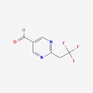 molecular formula C7H5F3N2O B15525553 2-(2,2,2-Trifluoroethyl)pyrimidine-5-carbaldehyde 