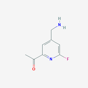 1-[4-(Aminomethyl)-6-fluoropyridin-2-YL]ethanone