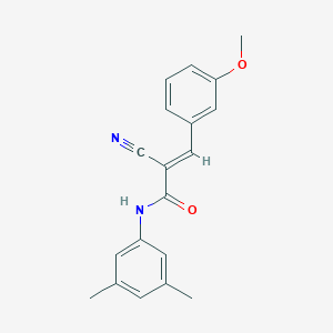 molecular formula C19H18N2O2 B15525562 (2E)-2-cyano-N-(3,5-dimethylphenyl)-3-(3-methoxyphenyl)acrylamide 