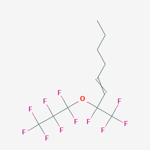 molecular formula C11H11F11O B15525568 1,1,1,2-Tetrafluoro-2-(1,1,2,2,3,3,3-heptafluoropropoxy)oct-3-ene 