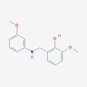 molecular formula C15H17NO3 B15525574 2-Methoxy-6-{[(3-methoxyphenyl)amino]methyl}phenol 