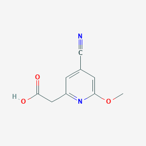 molecular formula C9H8N2O3 B15525582 (4-Cyano-6-methoxypyridin-2-YL)acetic acid 