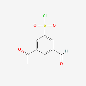 3-Acetyl-5-formylbenzenesulfonyl chloride