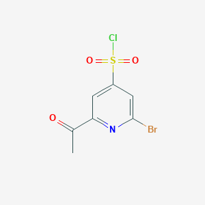 molecular formula C7H5BrClNO3S B15525710 2-Acetyl-6-bromopyridine-4-sulfonyl chloride 