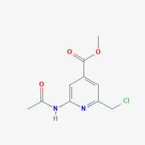 Methyl 2-(acetylamino)-6-(chloromethyl)isonicotinate