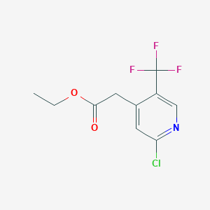 molecular formula C10H9ClF3NO2 B15525766 Ethyl 2-chloro-5-(trifluoromethyl)pyridine-4-acetate 