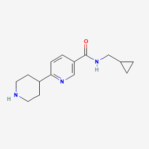 N-(cyclopropylmethyl)-6-(piperidin-4-yl)pyridine-3-carboxamide