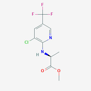 molecular formula C10H10ClF3N2O2 B15525836 methyl (2S)-2-{[3-chloro-5-(trifluoromethyl)pyridin-2-yl]amino}propanoate 