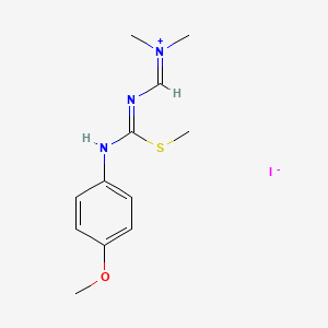 N-({[(4-methoxyanilino)(methylsulfanyl)methylene]amino}methylene)-N-methylmethanaminium iodide