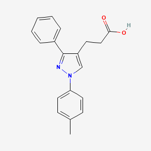 molecular formula C19H18N2O2 B15525875 3-(3-Phenyl-1-p-tolyl-1H-pyrazol-4-yl)propanoic acid 