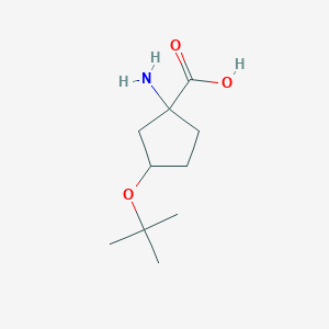 molecular formula C10H19NO3 B15525896 3-Tert-butoxy-1-aminocyclopentanecarboxylic acid 