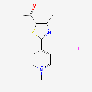 molecular formula C12H13IN2OS B15525949 4-(5-Acetyl-4-methyl-1,3-thiazol-2-yl)-1-methylpyridinium iodide 