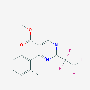 4-o-Tolyl-2-(1,1,2,2-tetrafluoro-ethyl)pyrimidine-5-carboxylic acid ethyl ester