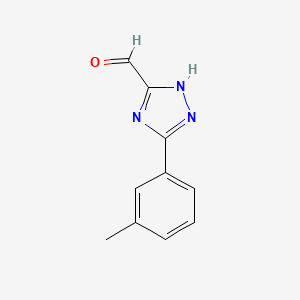 molecular formula C10H9N3O B15525964 5-(3-Methylphenyl)-4H-1,2,4-triazole-3-carbaldehyde 